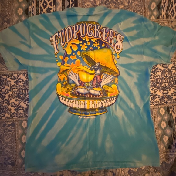 Blue Tie Dye T-shirt Size Large EUC - Picture 2 of 4
